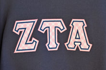 Zeta Tau Alpha Navy/PInk Plaid Sweatshirt