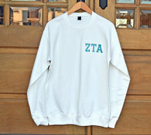 ZTA Chest Letter White Sweatshirt