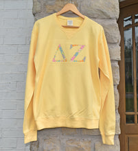 Delta Zeta Delicate Floral Yellow Sweatshirt