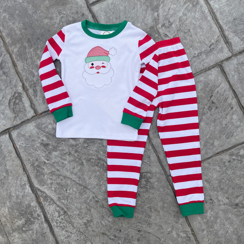 Christmas- Santa Red Stripe Pajamas