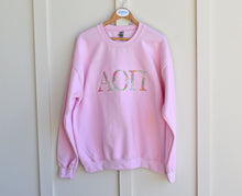 Alpha Omicron Pi Floral Pink Sweatshirt