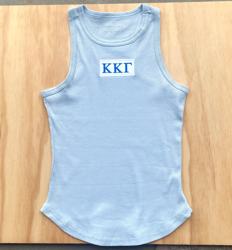 Kappa Kappa Gamma Patch Light Blue Tank