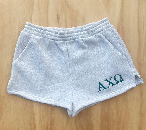 Alpha Chi Omega Grey Sweat Shorts