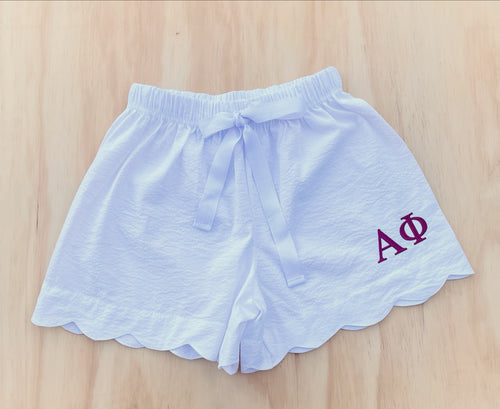 Alpha Phi White Pj Short