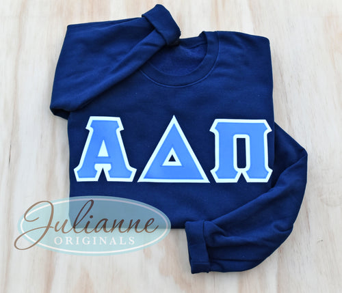 Alpha Delta Pi Navy Letter Sweatshirt