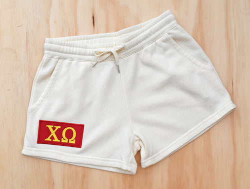 Chi Omega Patch Shorts