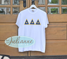 Delta Delta Delta White Letter tee