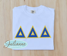 Delta Delta Delta White Letter tee