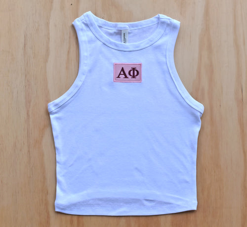 Alpha Phi Patch Crop Tank