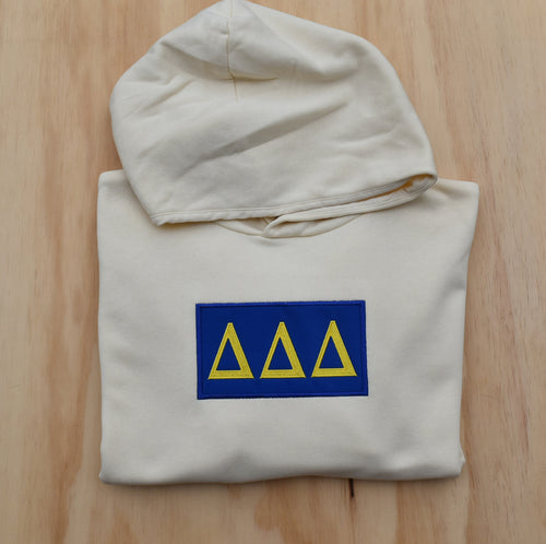 Delta Delta Delta Patch Hooded Sweatshirt