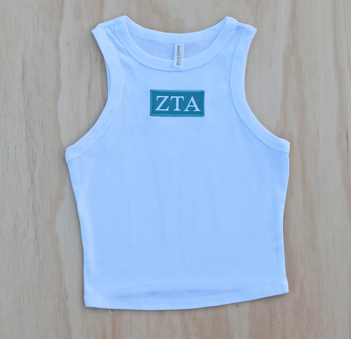 Zeta Tau Alpha Patch Crop Tank