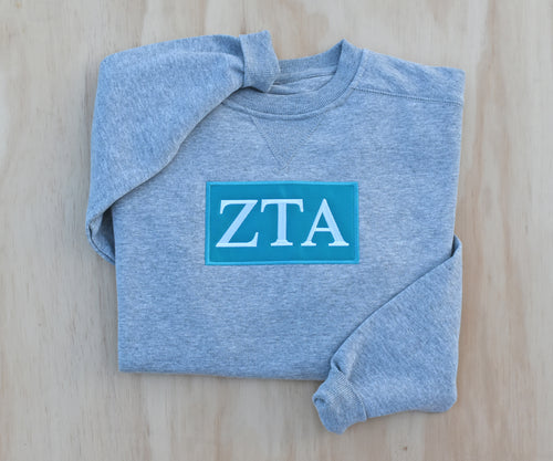 Zeta Tau Alpha Patch Navy Sweatshirt