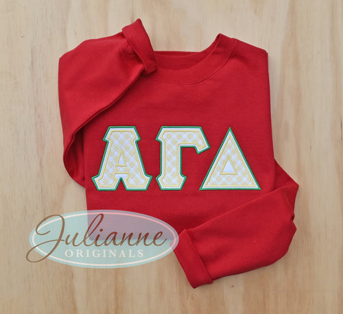 Alpha Gamma Delta Red Letter Sweatshirt