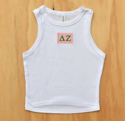 Delta Zeta Patch Crop Tank