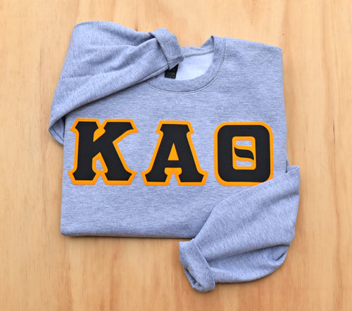 Kappa Alpha Theta Letter Grey Sweatshirt