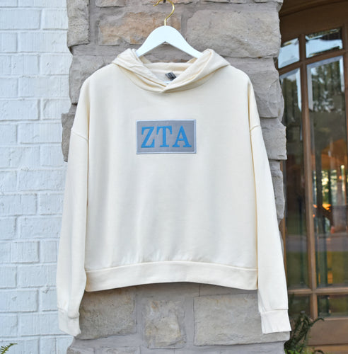 Zeta Tau Alpha Patch Hooded Sweatshirt