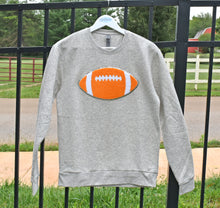 Chenille Football Grey Adult Sweatshirt