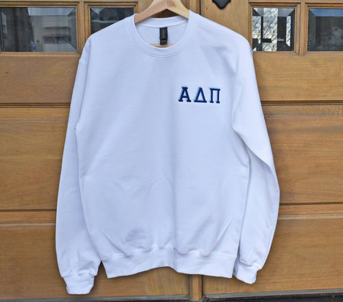 Alpha Delta Pi Chest Logo White Sweatshirt