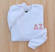 Delta Zeta DZ Chest White Sweatshirt