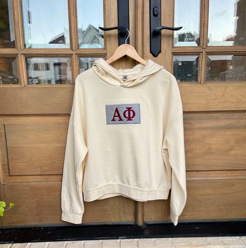 Alpha Phi Patch Hooded Sweatshirt