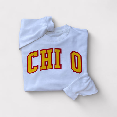 Chi Omega White Sweatshirt