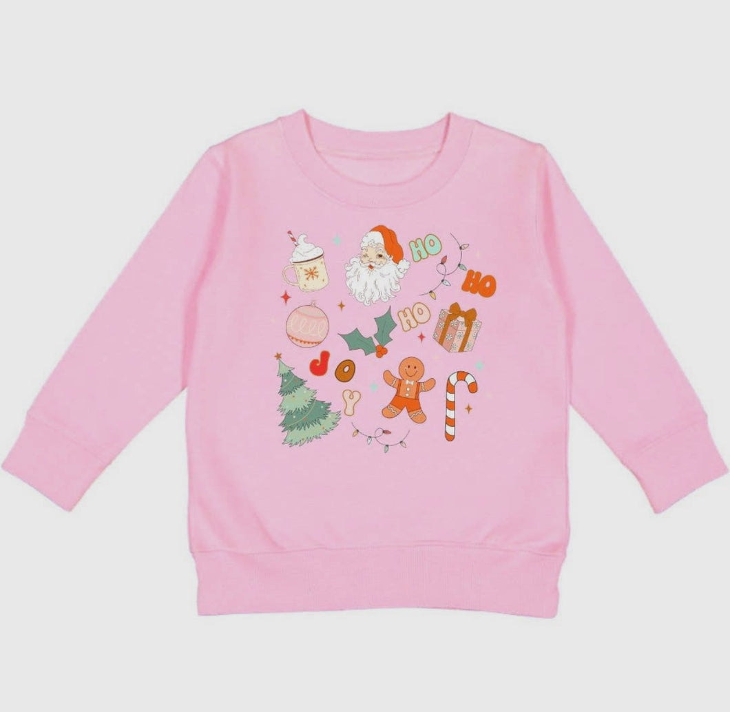Christmas- Santa Pink Sweatshirt
