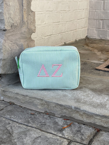 Delta Zeta Green Cosmetic Bag