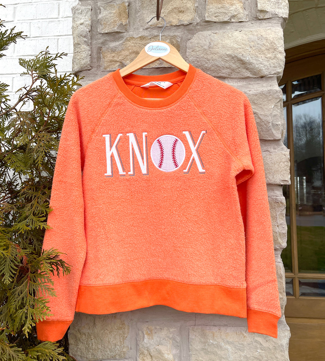 KNOX Baseball Adult Orange Sweatshirt