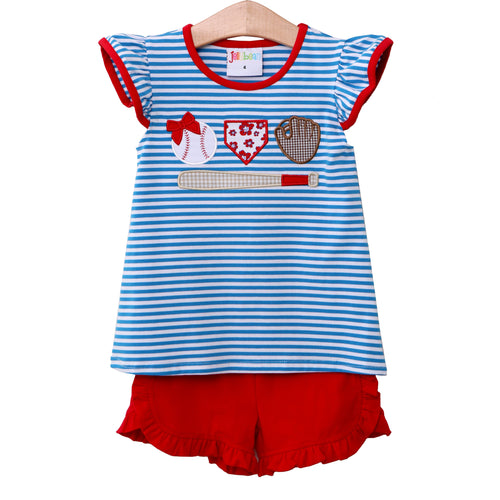 Summer - Baseball Girls Short Set (sizes 6 left)