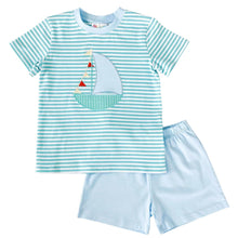 Summer - Sailboat Applique Short Set (size 12m)