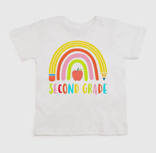 Back to School - Second Grade Pencil Rainbow Tee