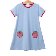 Back to School - Apple Pocket Dress (Size 18m left)