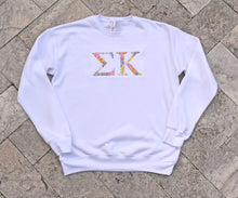 Sigma Kappa Floral White Sweatshirt