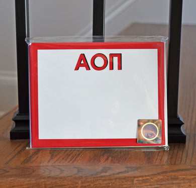 Alpha Omicron Pi Shadow Flat Notes