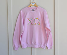 Chi Omega Floral Pink Sweatshirt