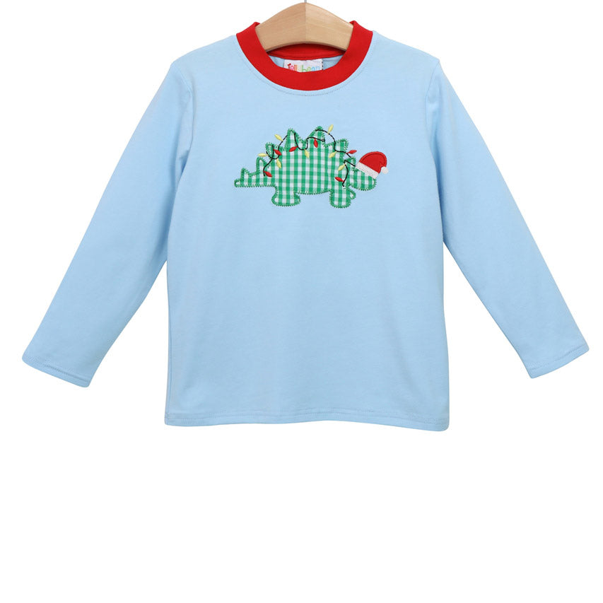 Christmas- Santa Dinosaur Boys Shirt