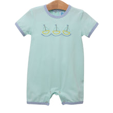 Summer - Sailboat Embroidery Romper