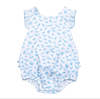 Blue Girls Whale Pima Sun Bubble