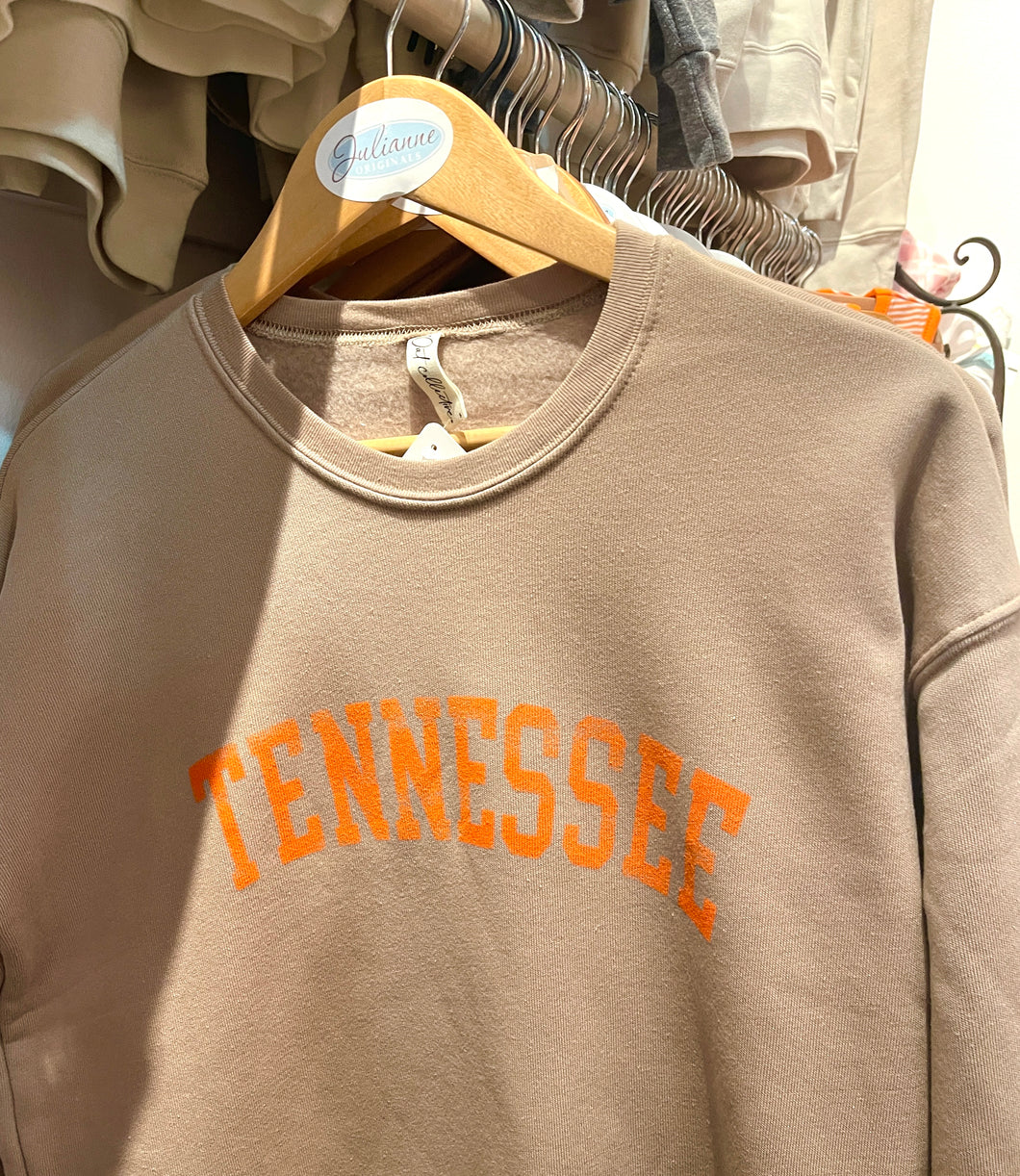TENNESSEE Arched Tan Sweatshirt - Womens