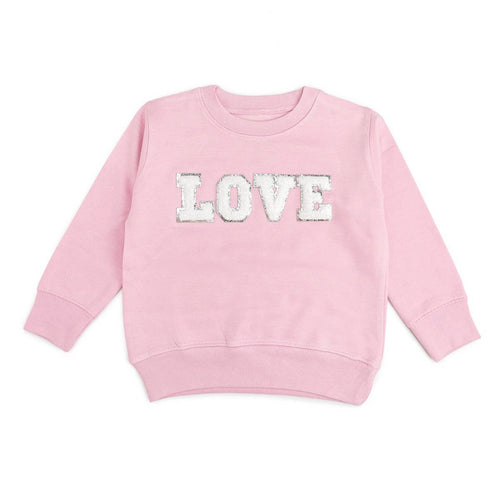 LOVE Glitter Pink Sweatshirti